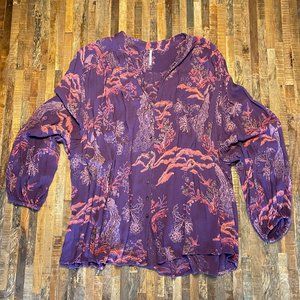 FREE PEOPLE l Blooms Boho Blouse l Size Small